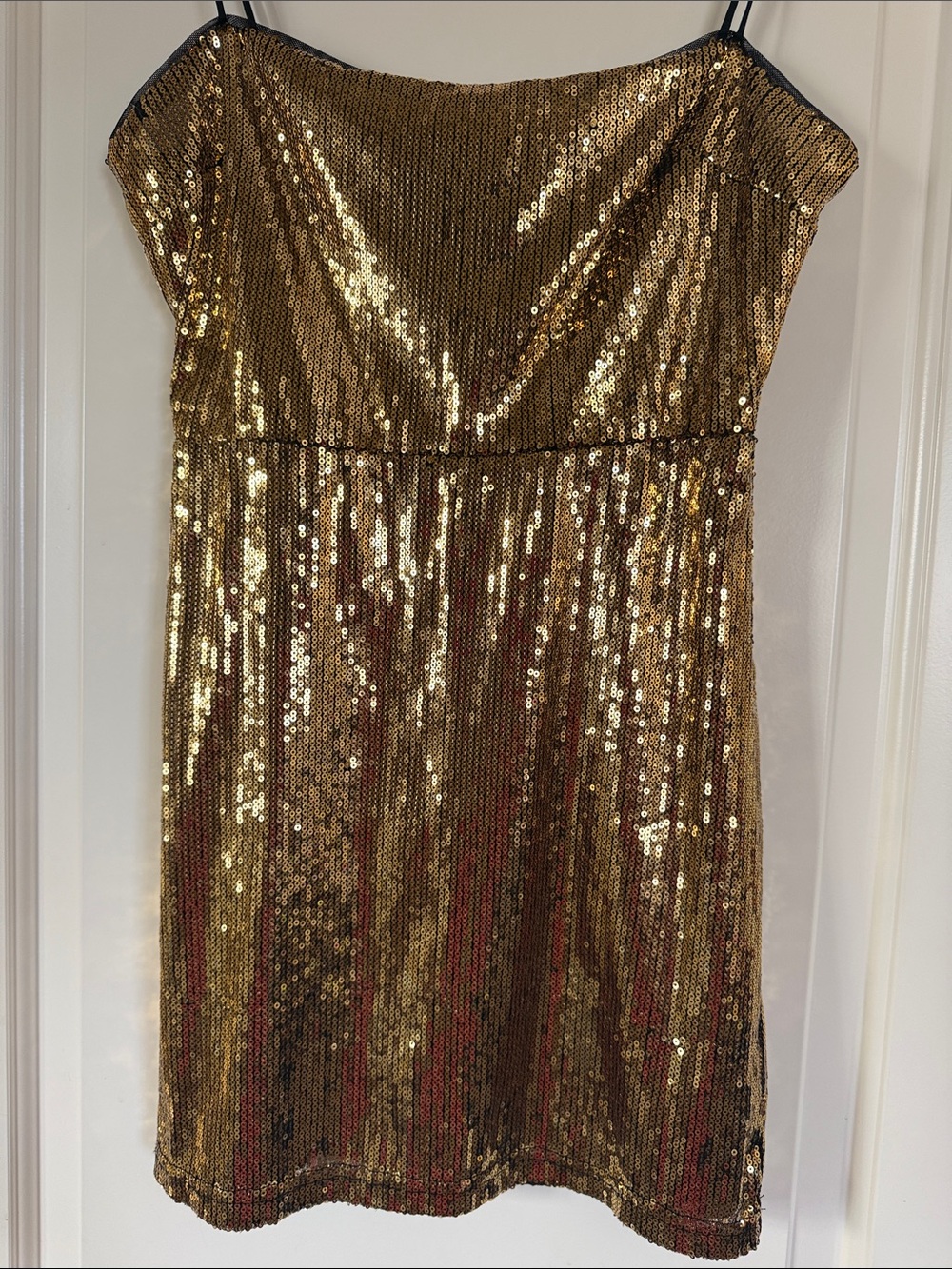 Urban Outfitters Gold Sequin Mini Dress Size M
